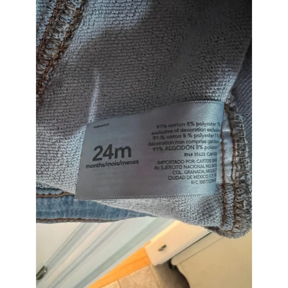 OshKosh B'gosh Toddler 24M Blue Denim Jacket Light Wash Stretch OSH89381-SSI